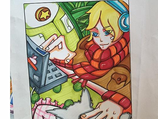 插画装饰画马克笔手绘（个人主页-ZMjk0NTc4Mjg=） - 创作习作 - 站酷设计师风中独舞原创素材 - 站酷ZCOOL