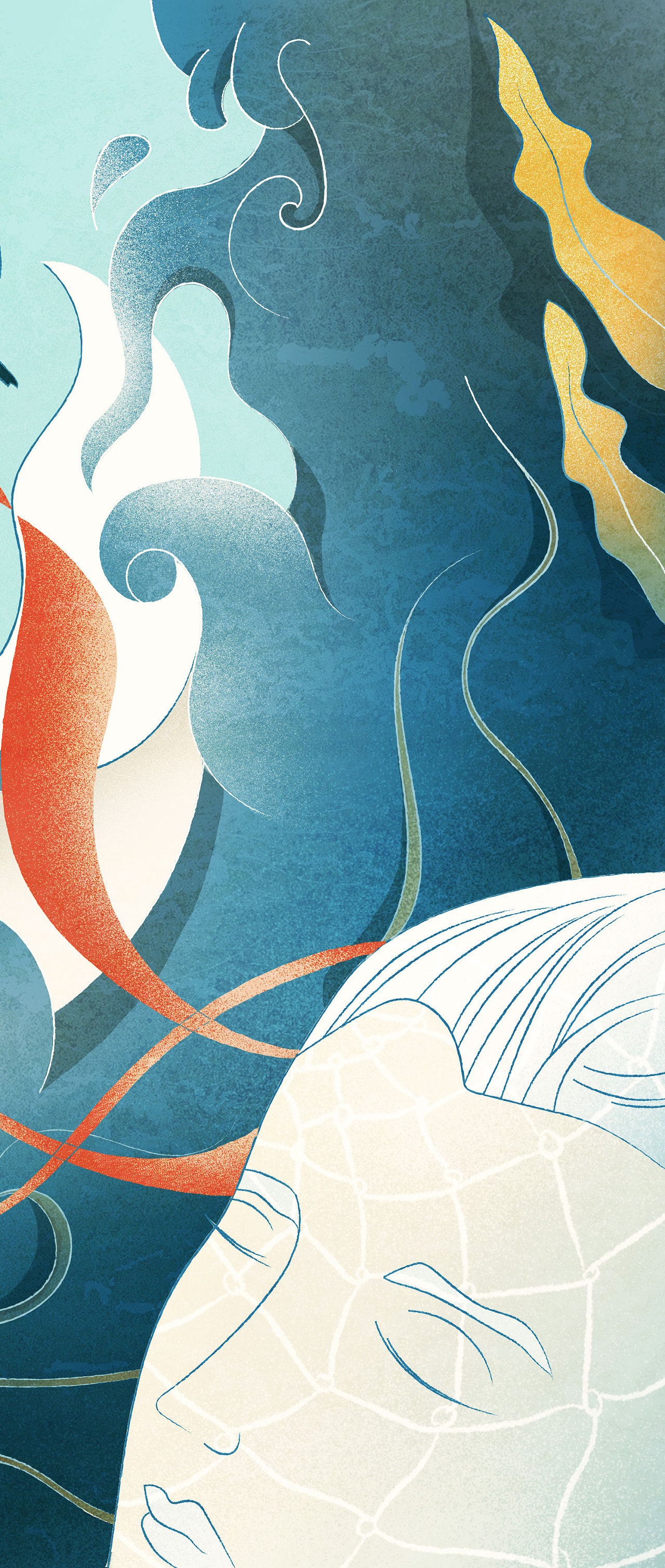 关雎——男子的梦中白衣情人|插画|艺术插画|hong猪猪 - 原创作品