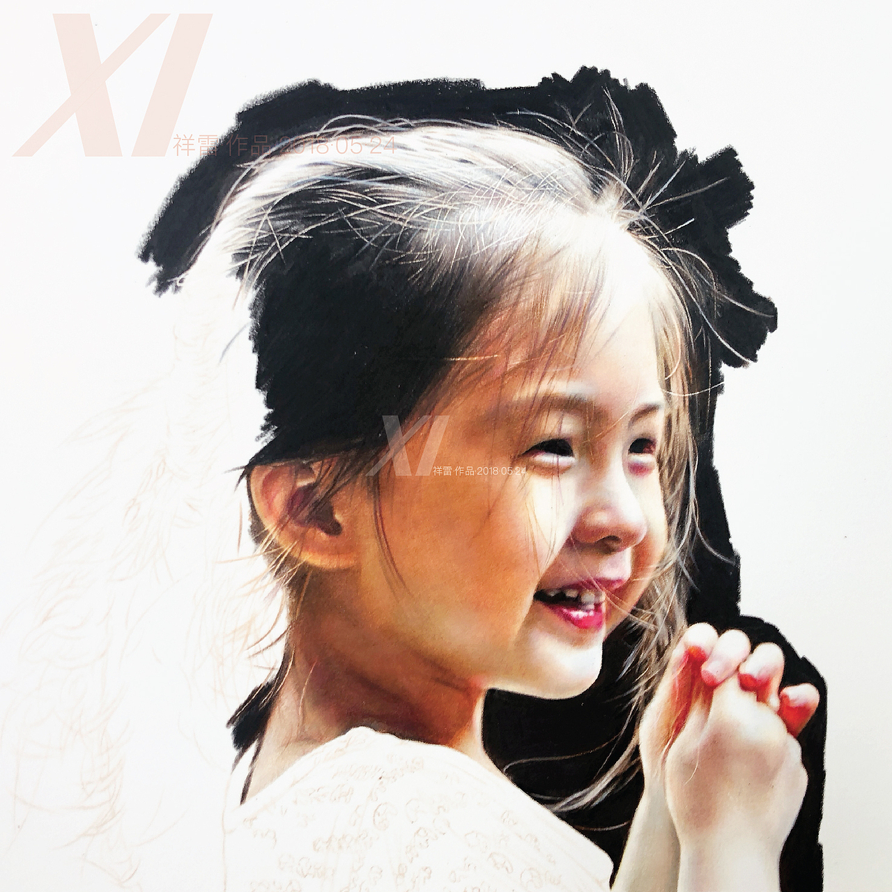 笑与阳光-祥雷彩铅作品（图ZMTE1OTg3ODI0） - 绘画 - 站酷设计师祥雷原创素材 - 站酷ZCOOL