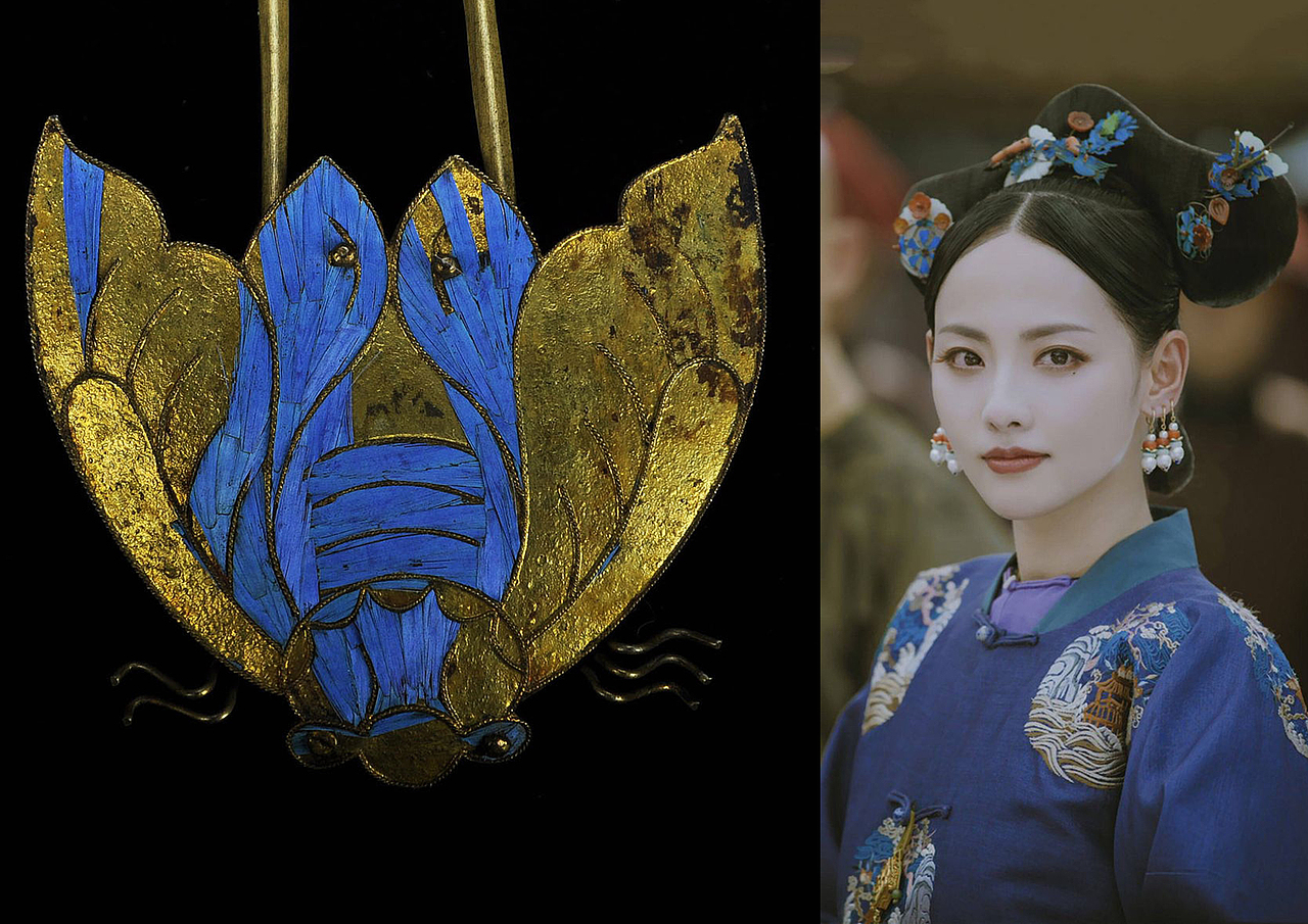 中国传统手工艺点翠在电视剧《延禧攻略》里的巧妙运用