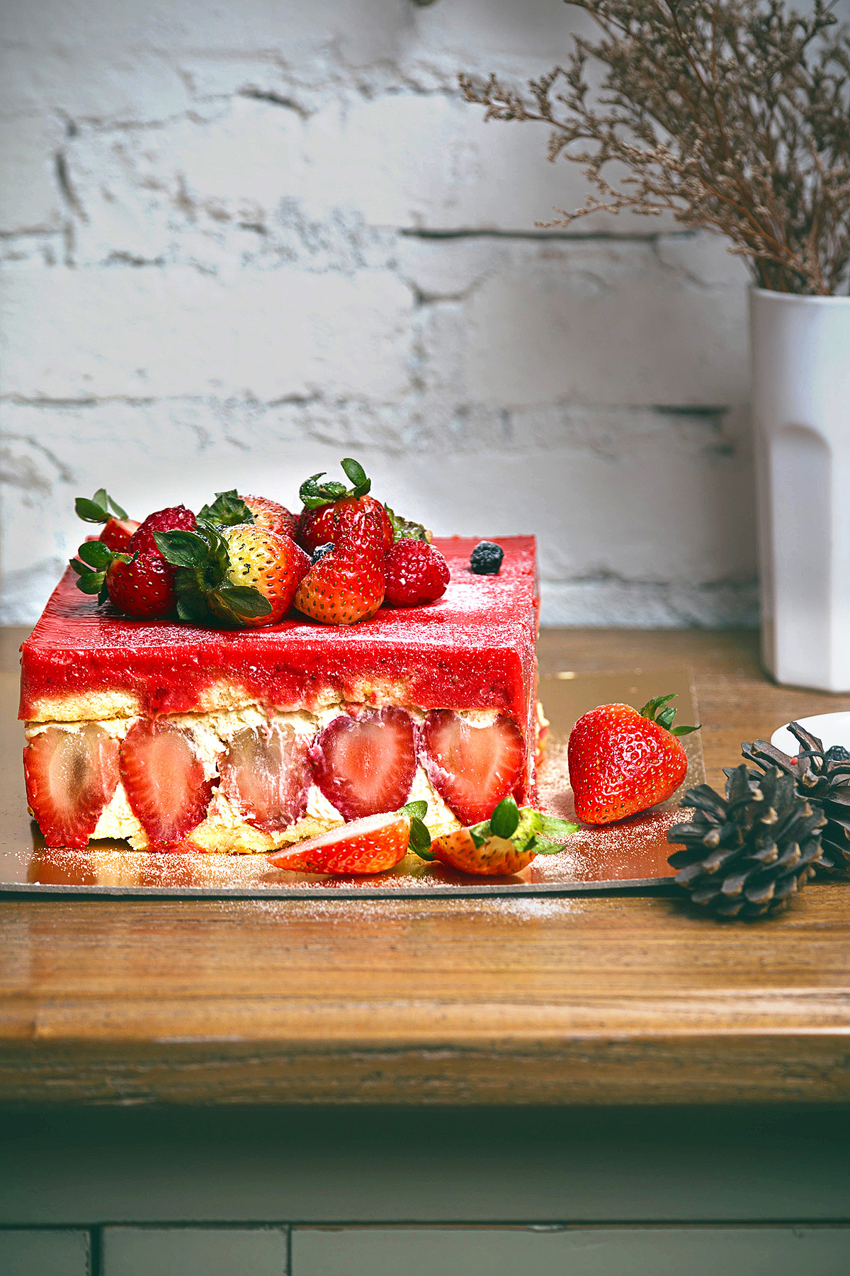 方形草莓慕斯蛋糕