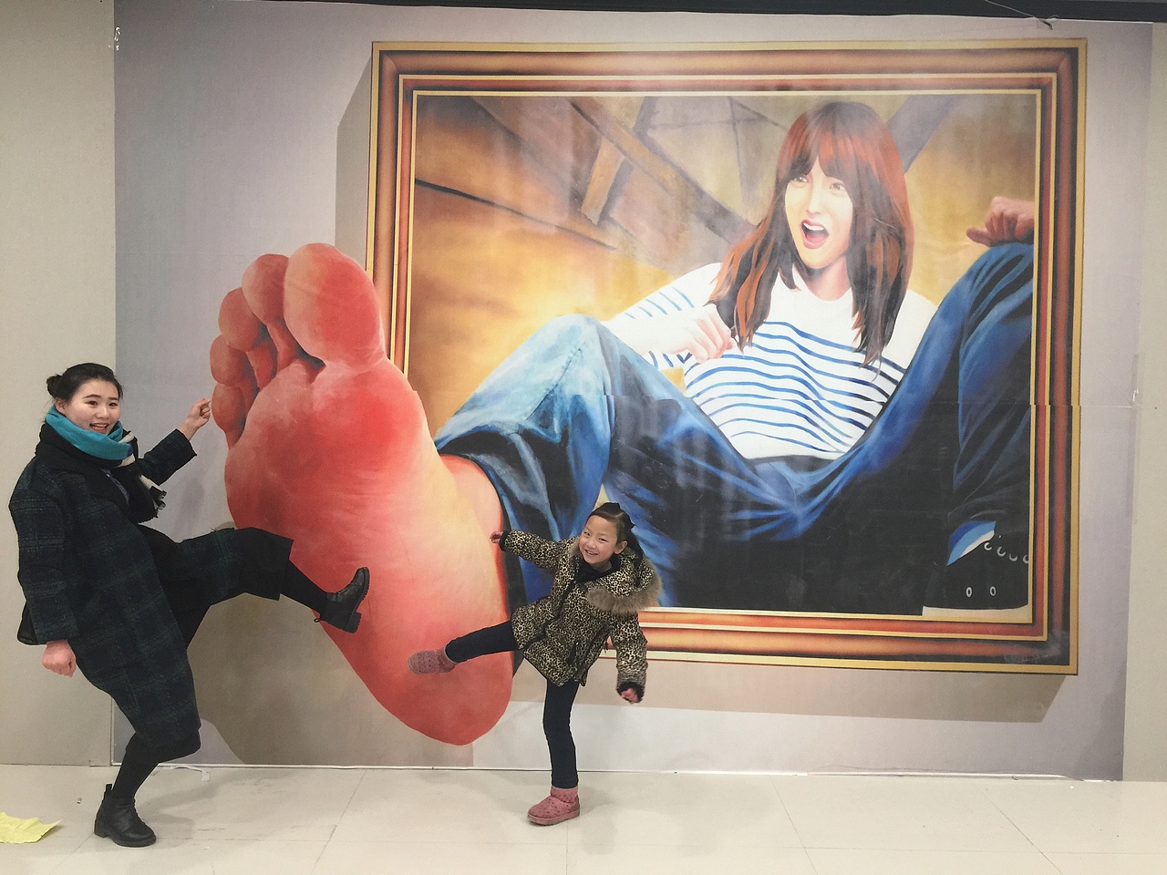 北京个性3d立体画3d地贴作品大脚展示