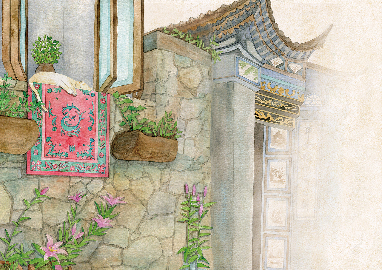 大理时光（图ZNzAzOTk4ODg=） - 商业插画 - 站酷设计师小光光丶原创素材 - 站酷ZCOOL