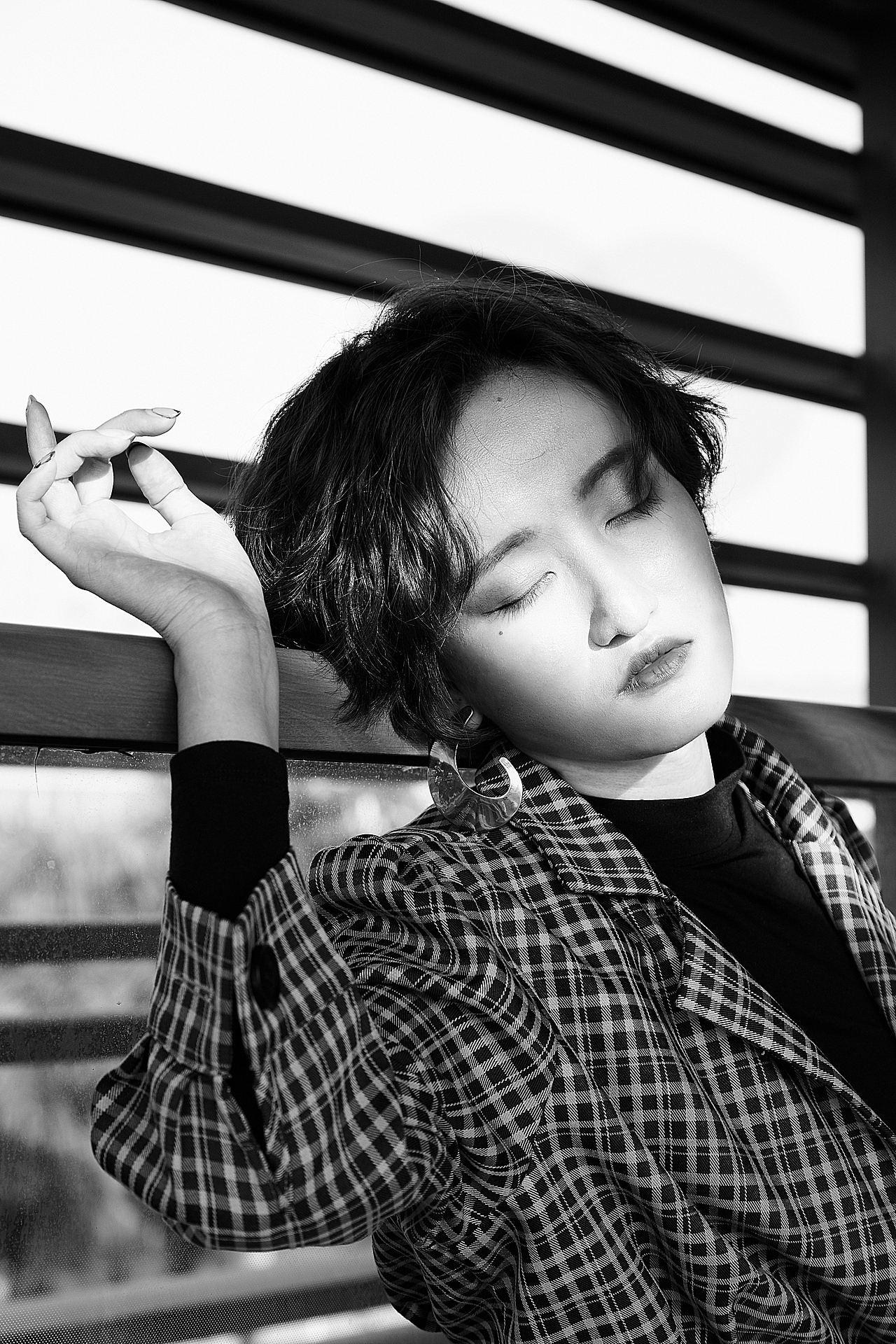 藏在黑白缝隙 黑白人像写真 高级感写真