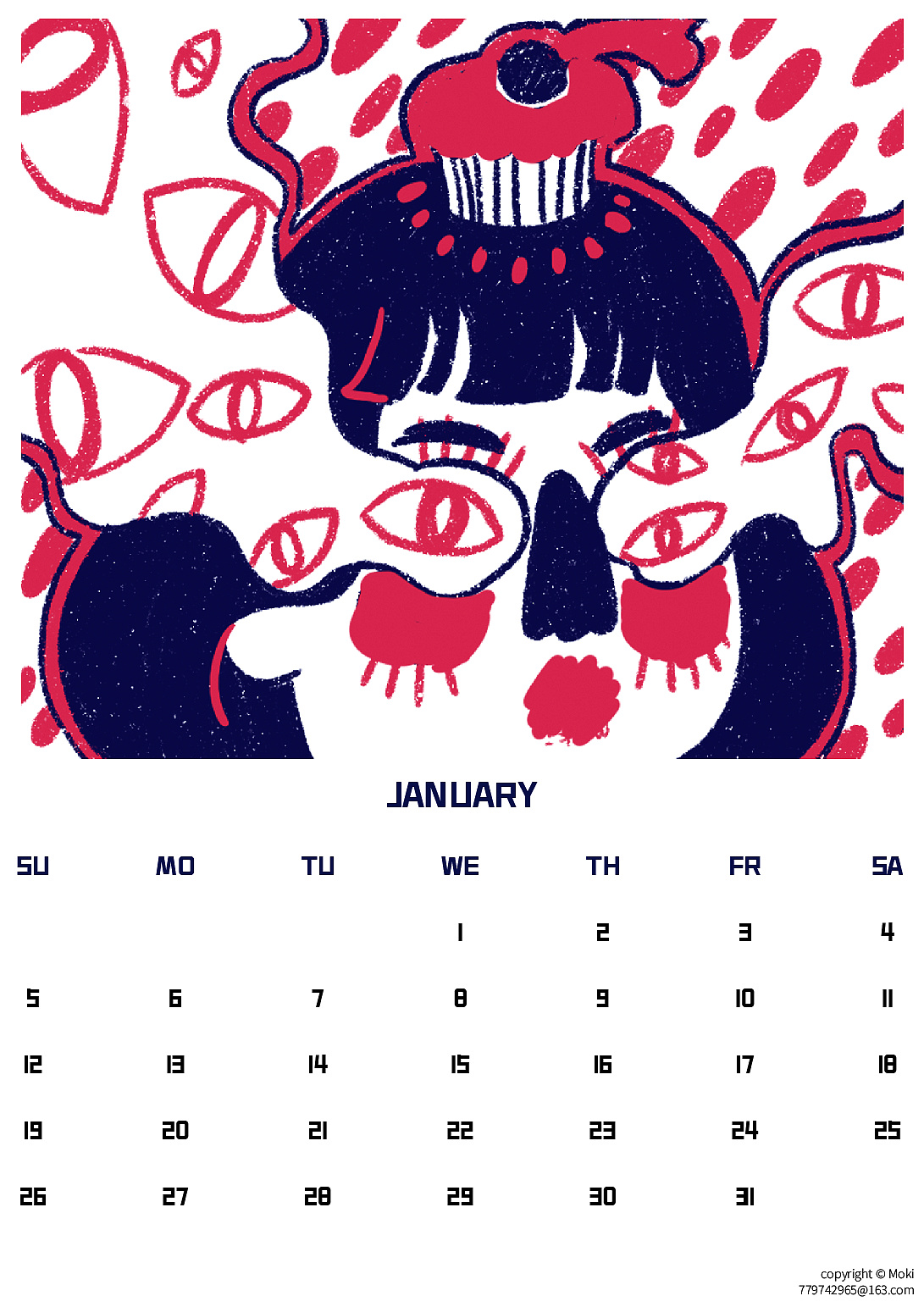 Drifting Body Calendar_漂浮的2020日历|平面|书装/画册|Moki_hiya - 原创作品 - 站酷 (ZCOOL)
