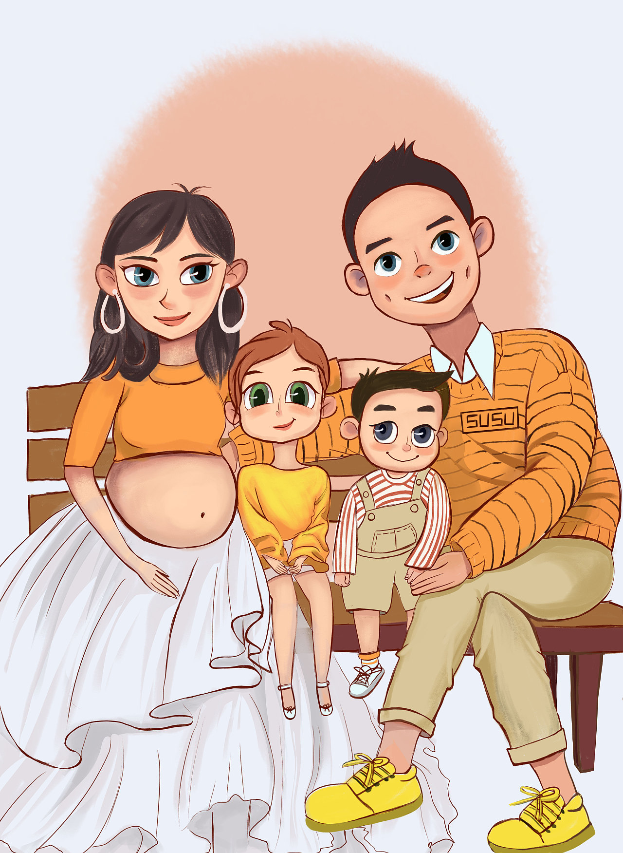 家庭生活插画