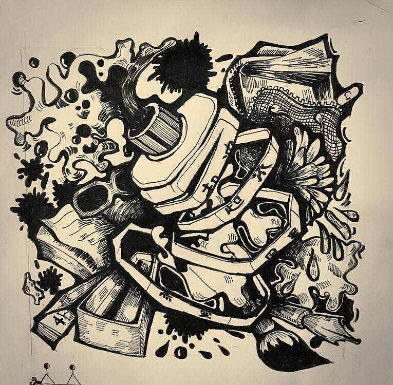 黑白装饰画（图ZNTY2MzE4MDQ=） - 艺术插画 - 站酷设计师冬设计原创素材 - 站酷ZCOOL