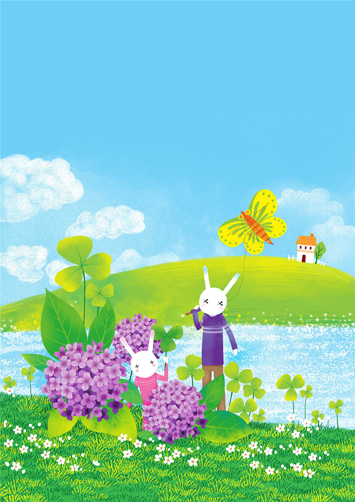 唯美插画艾玩兔系列作品十幅（图ZMTE5NDY3MDI0） - 儿童插画 - 站酷设计师画儿晴天原创素材 - 站酷ZCOOL