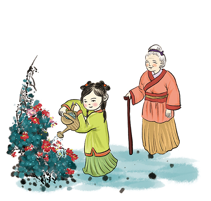 幼儿教育，国学幼儿用书插画，国画风。（图ZNTQ2ODkxMzY=） - 儿童插画 - 站酷设计师xiaohulu原创素材 - 站酷ZCOOL