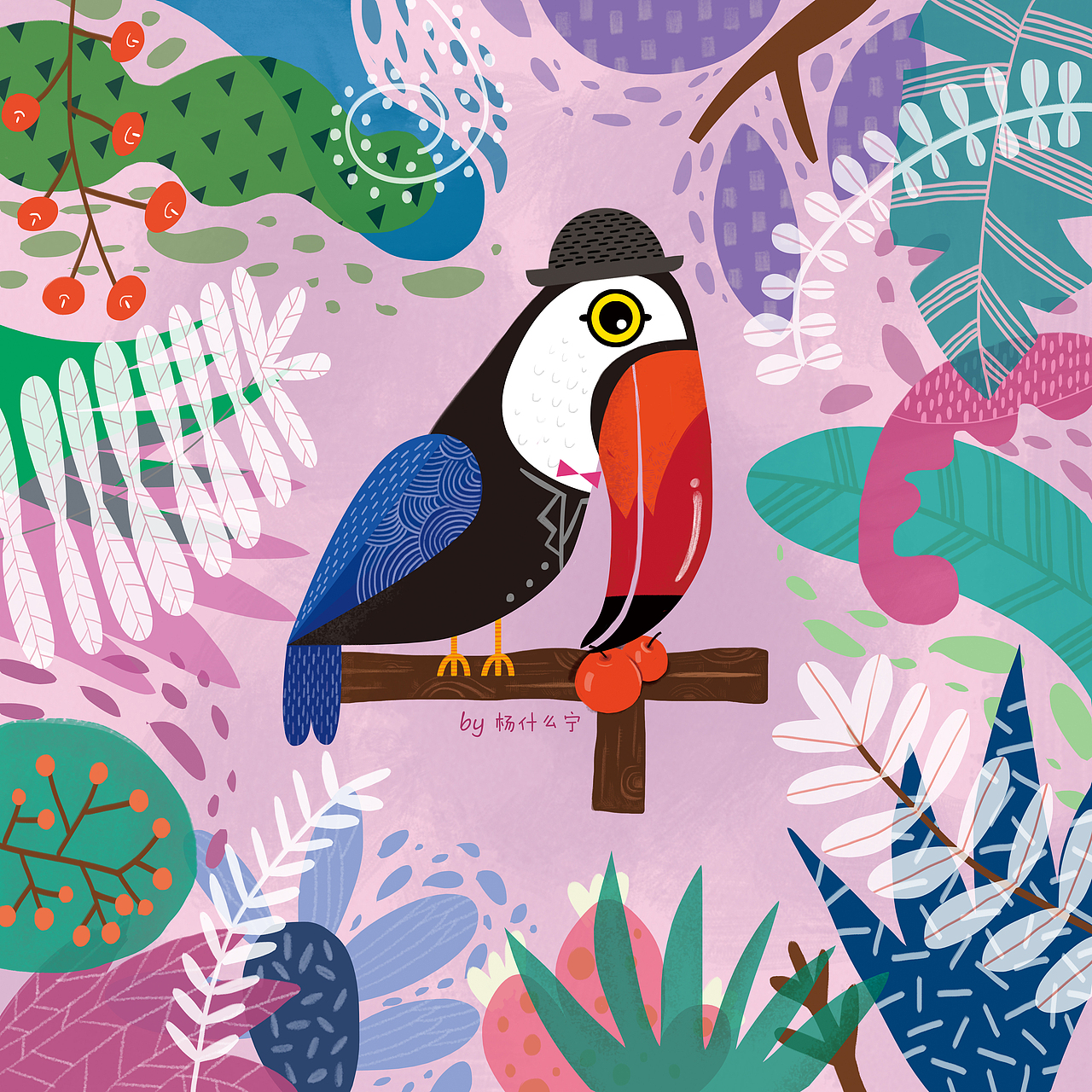 大嘴鸟|插画|商业插画|杨什么宁 - 原创作品 - 站酷 (zcool)