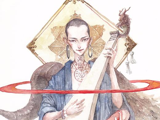 水彩插画