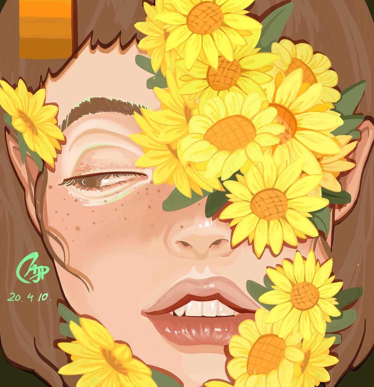 向日葵🌻（图ZMjA1ODk2MjM2） - 创作习作 - 站酷设计师MJPL原创素材 - 站酷ZCOOL