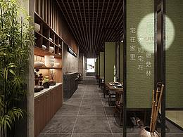 蘑菇林养生火锅店|石家庄火锅店设计|新中式火锅店设计