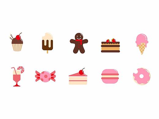 扁平化 点心图标