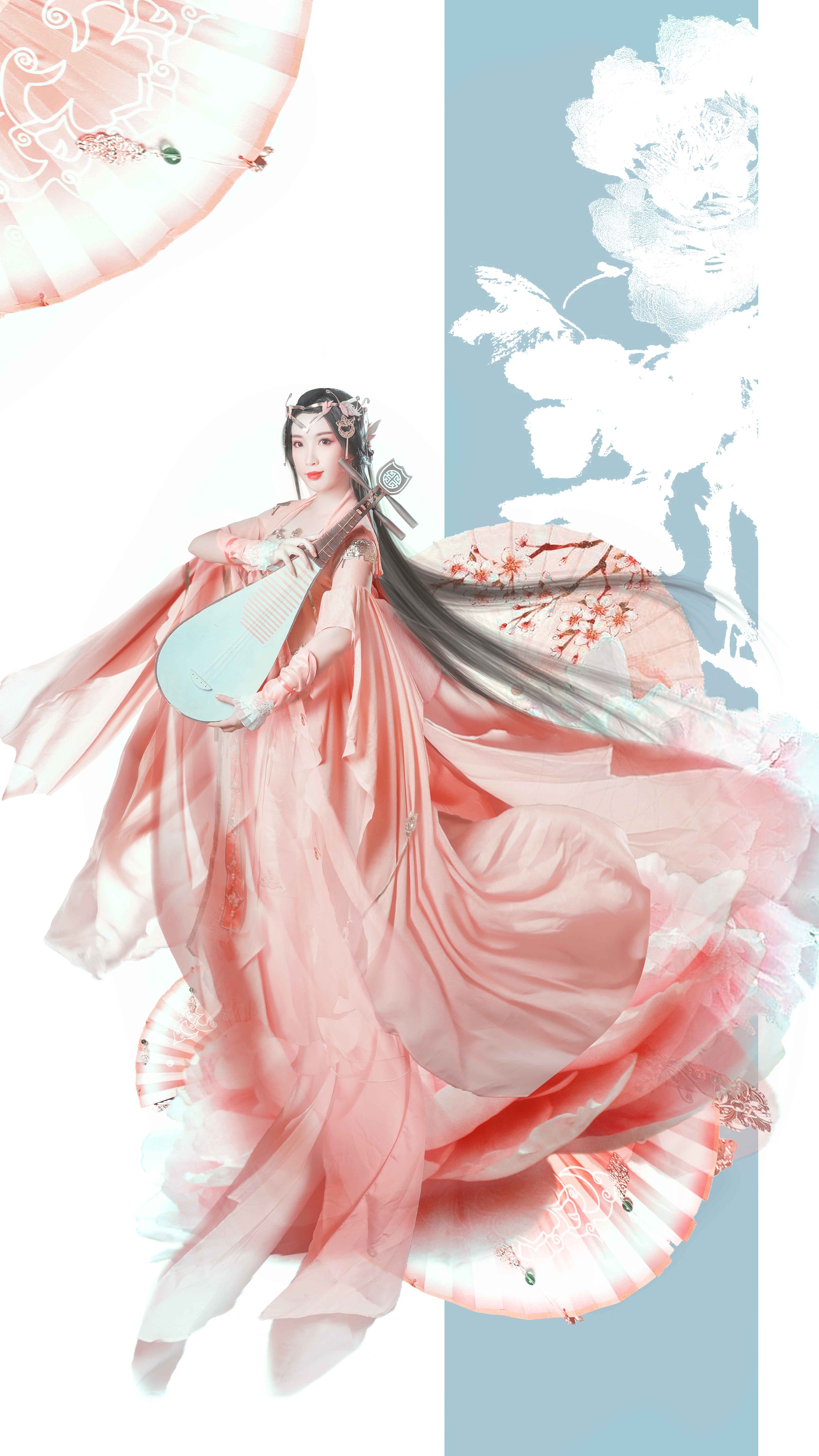 剑侠情缘网络版叁七秀成女摄影人像修图精修合成