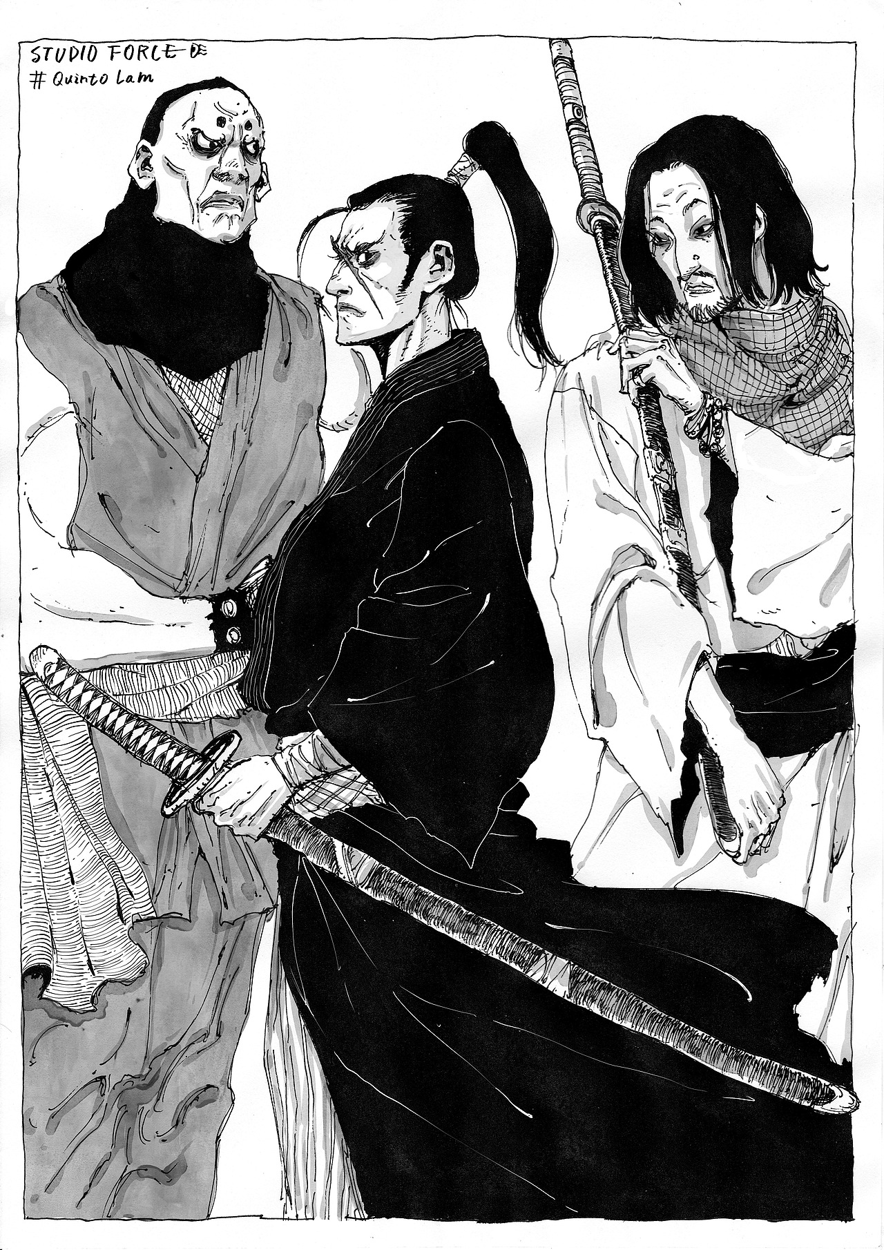 《三剑客之证件照》（图ZMjIyMjcyODY4） - 概念设定 - 站酷设计师Quinto林飞原创素材 - 站酷ZCOOL