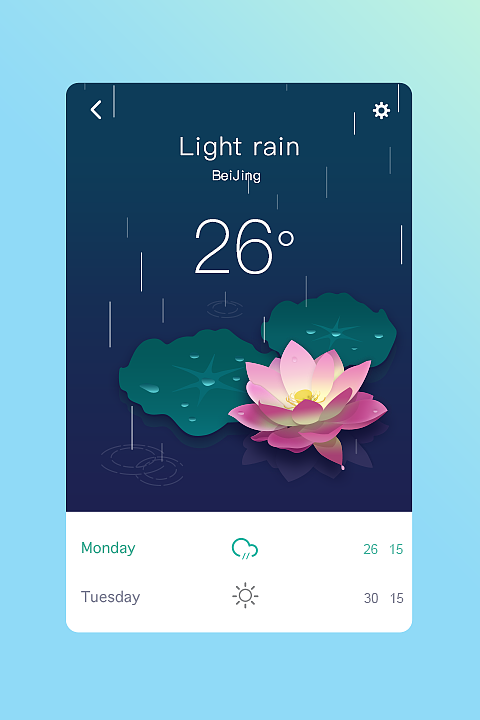 一组天气插画练习