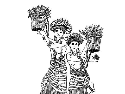 手绘画之云南少数民族