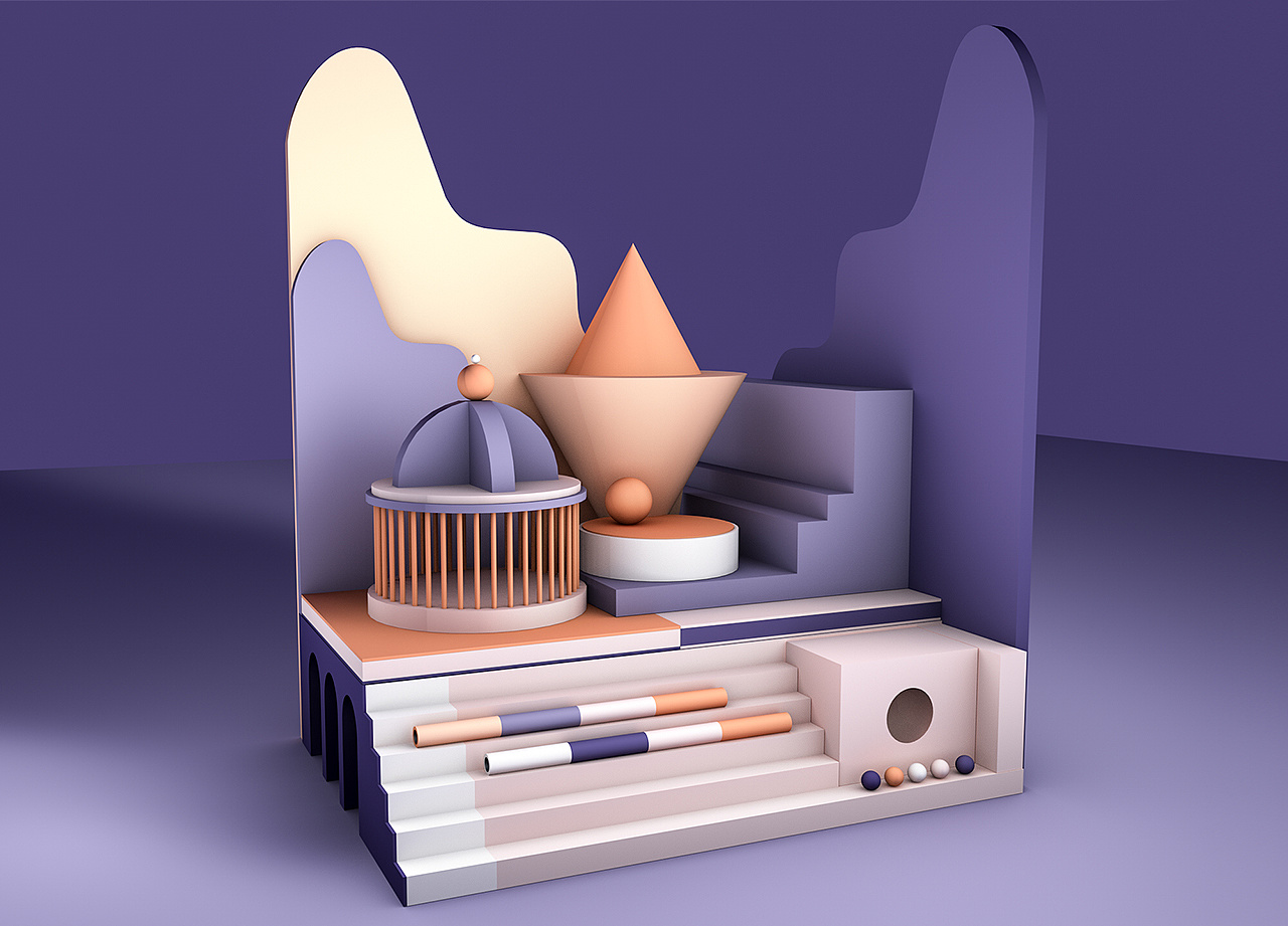 c4d建模渲染作品|三维|场景|春天在哪里 - 原创作品 - 站酷 (zcool)