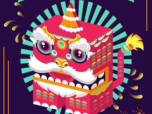 立体科幻风国潮插画
