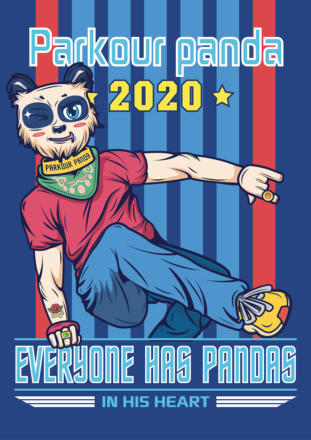 跑酷熊猫|平面|海报|zzxdesign - 原创作品 - 站酷 (zcool)