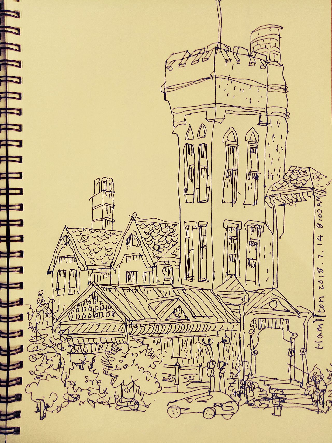 加拿大安大略省汉米尔顿街景速写