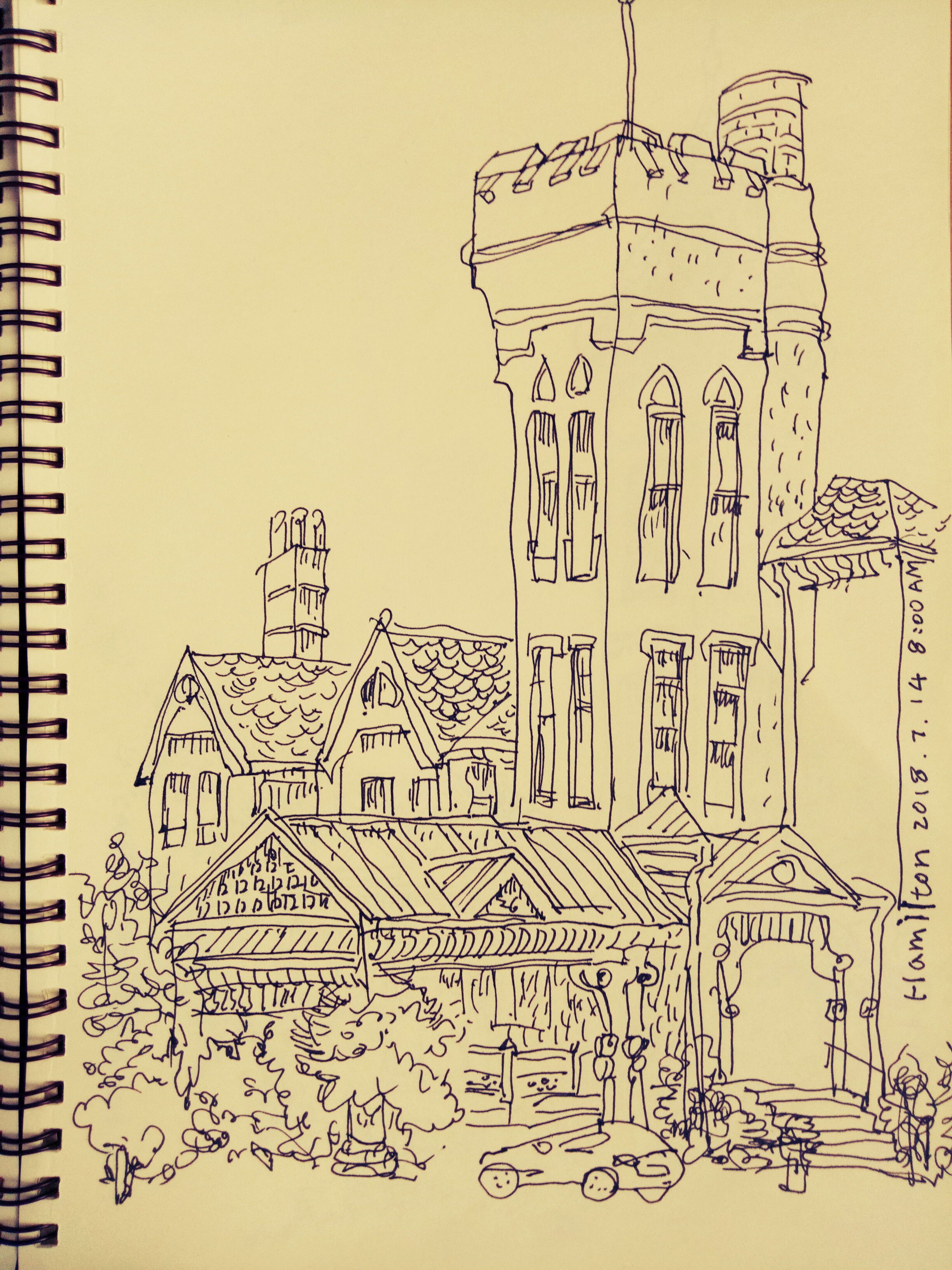 加拿大安大略省汉米尔顿街景速写