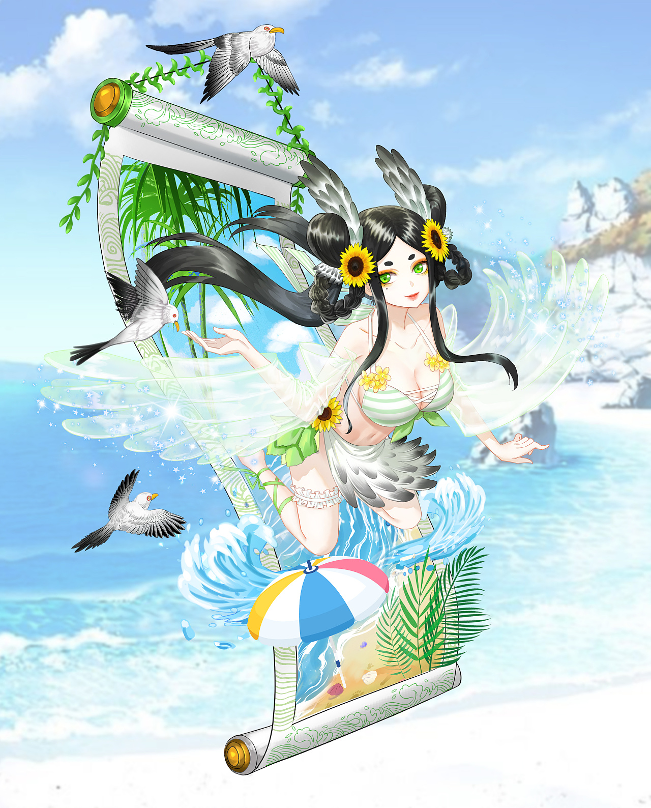 花鸟卷波涛荡漾