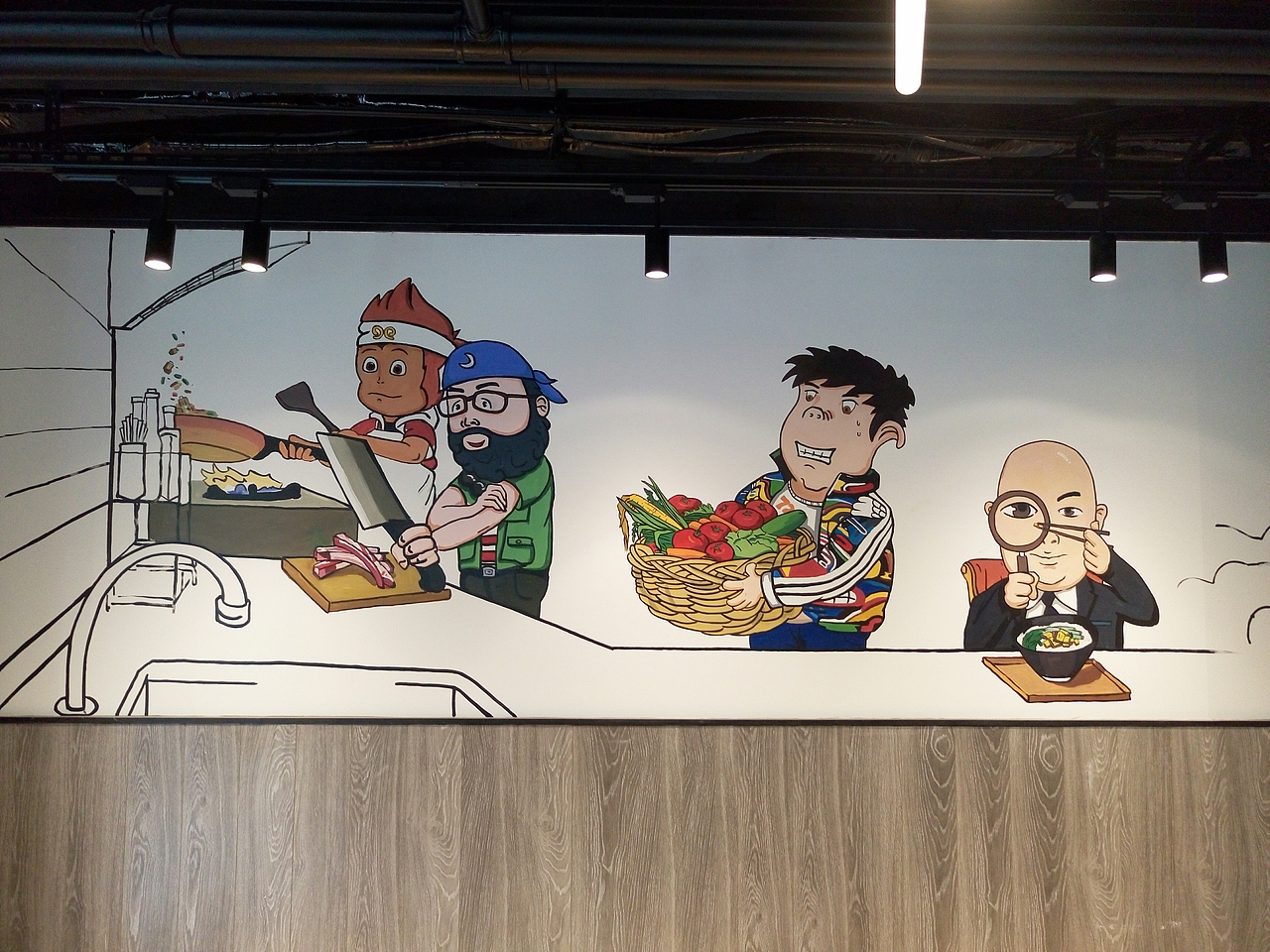 广州体育西【72街排骨饭】手绘壁画