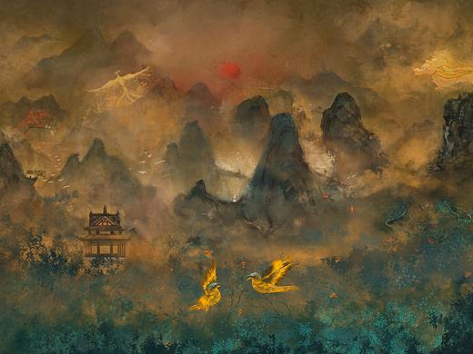 毕业设计《蜀道难》插画设计