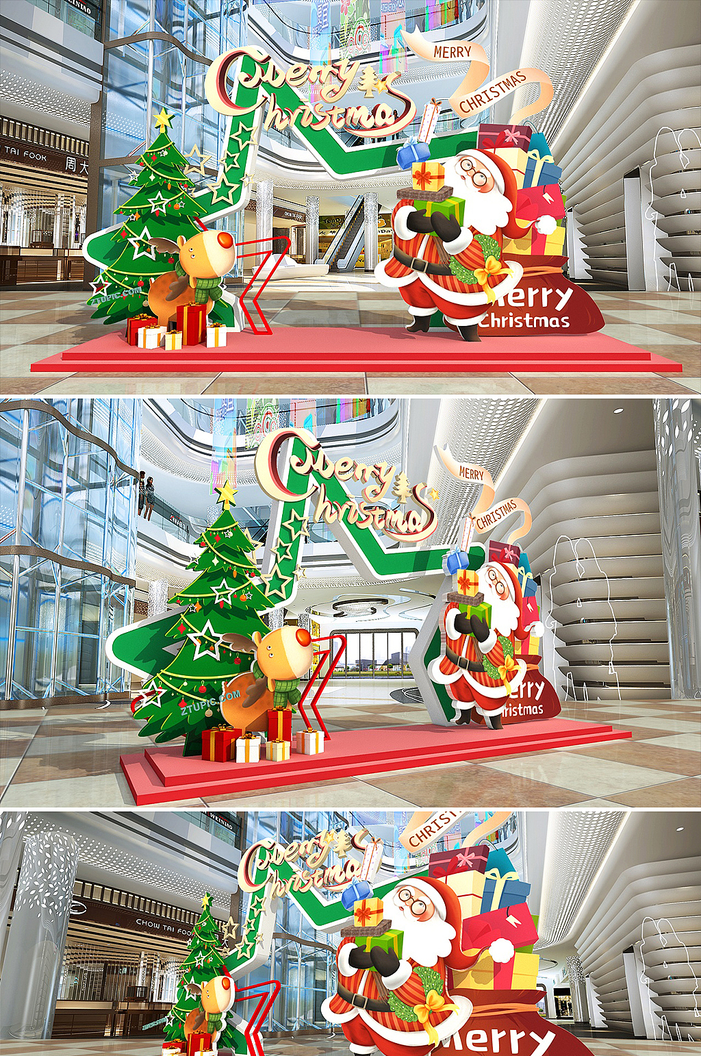 圣诞节美陈（图ZMjc3MzE4MzYw） - 展陈设计 - 站酷设计师J自在原创素材 - 站酷ZCOOL