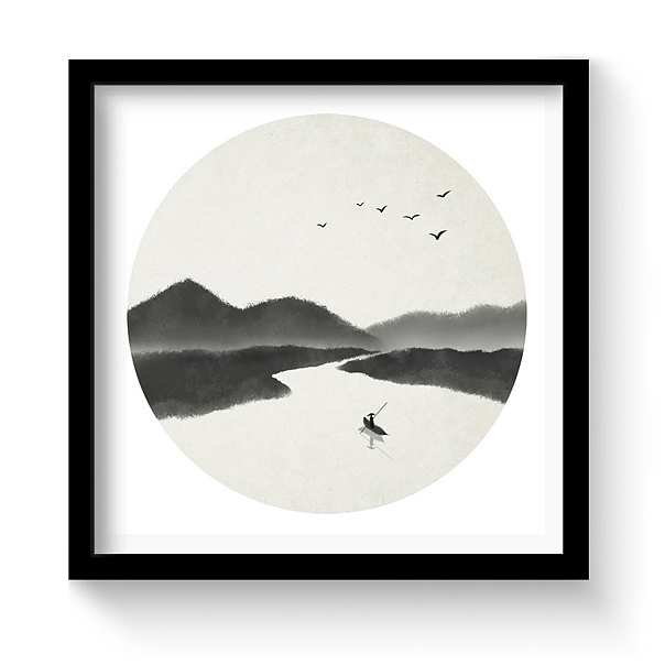 水墨中国风——竹间系列·中式禅意装饰画(效果图)