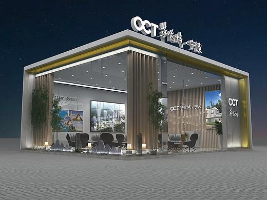 地产展会 展厅展位展台3D效果图设计 cad施工图制作