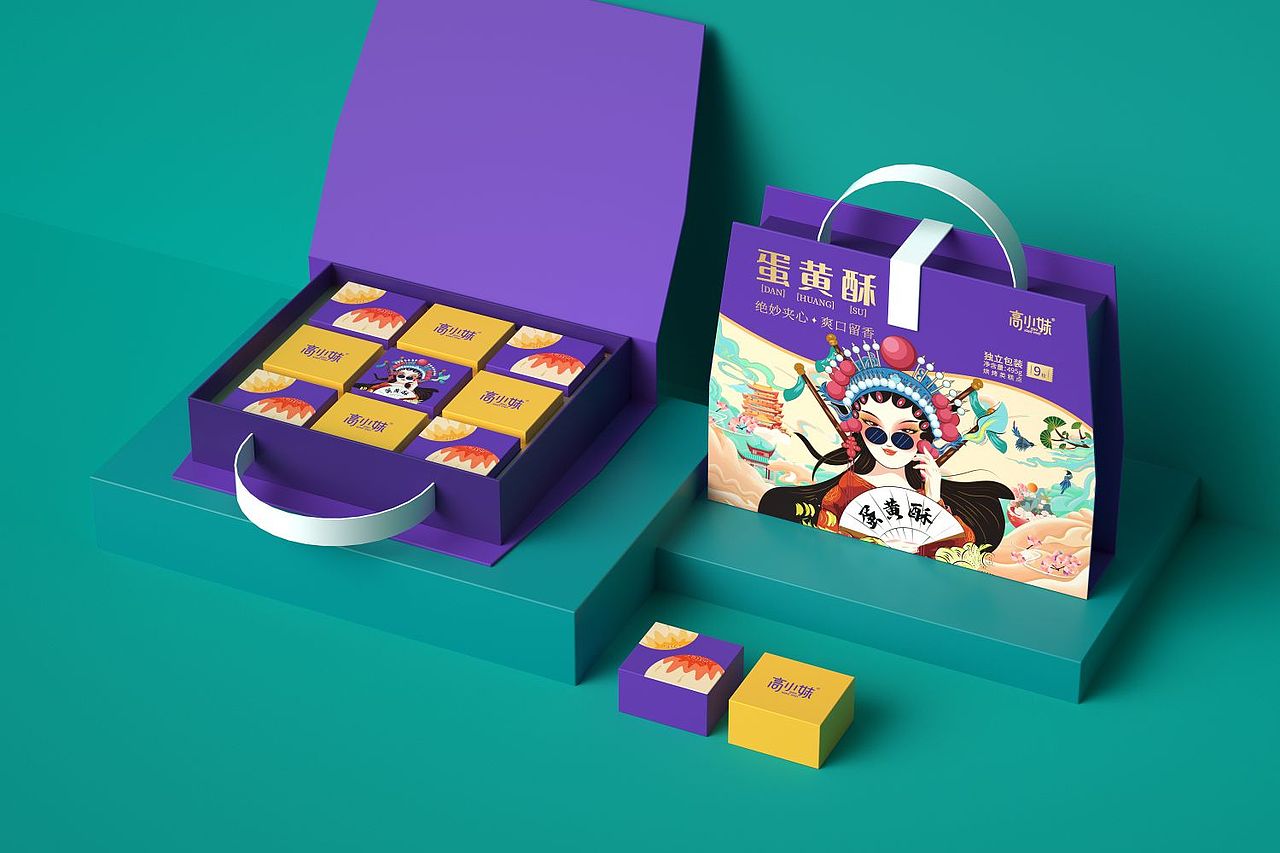 广州巨灵:高小妹月饼礼盒包装设计