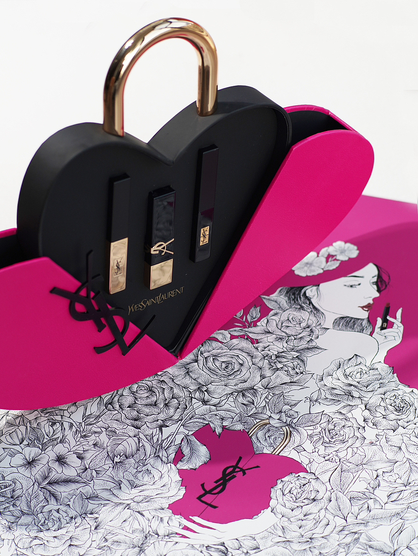 品牌插画设计&产品摄影｜ysl新品520限定礼盒（图ZMzM5MDk2MTcy） - 宣传物料 - 站酷设计师chier_fm原创素材 - 站酷ZCOOL