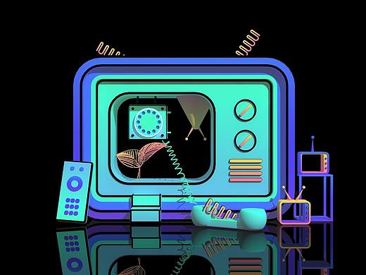 TP｜3D效果图｜电视机DP美陈