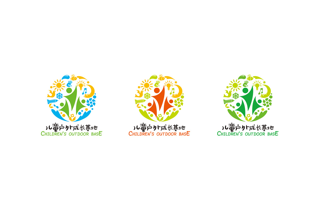 儿童户外成长基地-标志设计-X平面设计