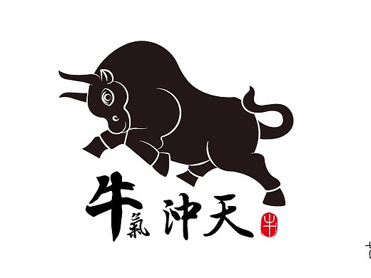 牛logo黄金圆环黄金比例