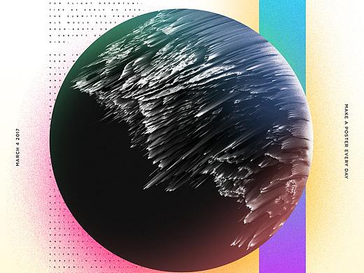 暗黑讽刺风地球海报