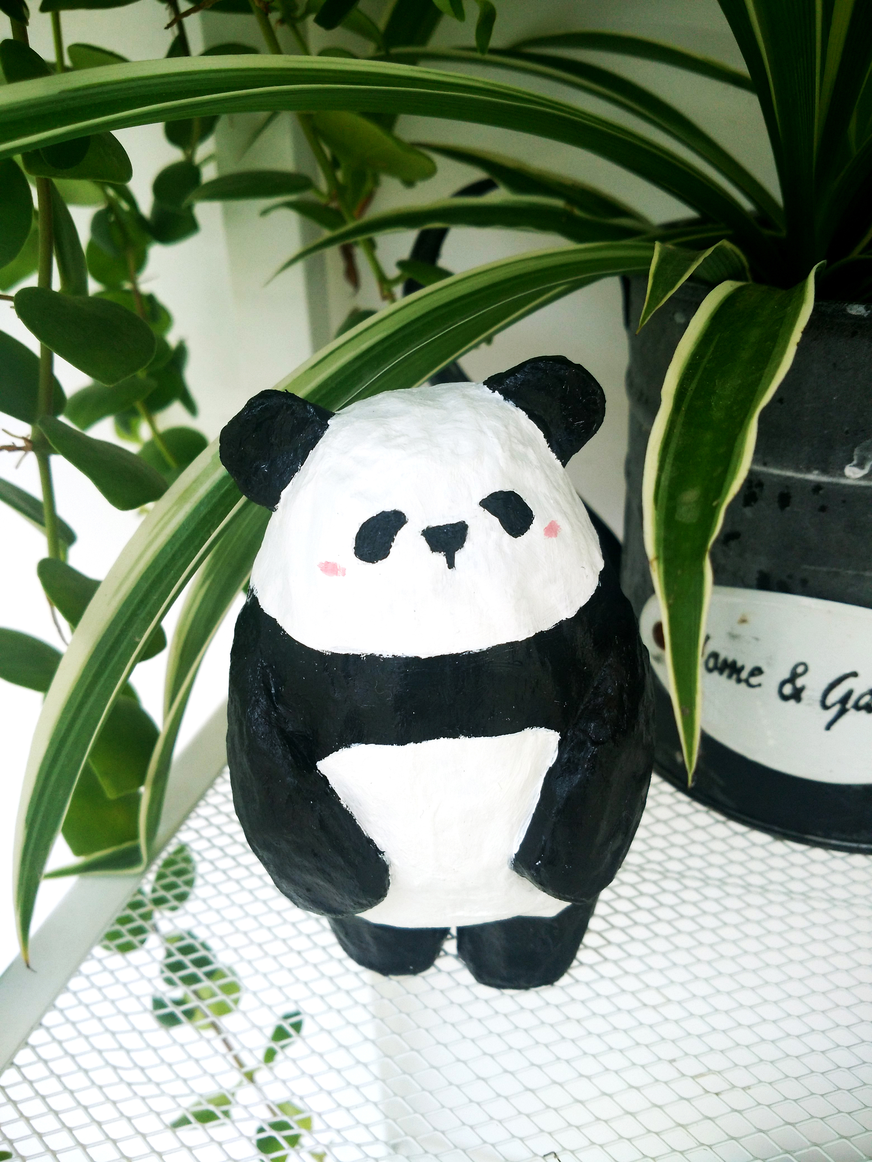 【纸塑】报纸的重生轮回(4)panda 熊猫