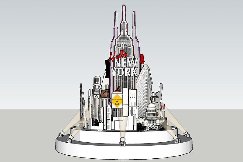 Hello New York 纽约之约品牌发布会（图ZMTk5MzcxMTY=） - 舞台美术 - 站酷设计师陈大胆原创素材 - 站酷ZCOOL