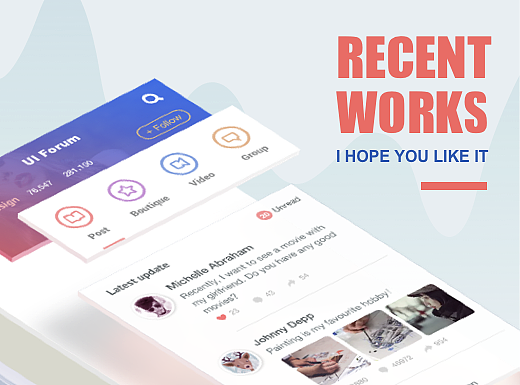 几种不同风格的界面和插画（个人主页-ZMjM5NzQyMjQ=） - APP界面 - 站酷设计师白晶白原创素材 - 站酷ZCOOL