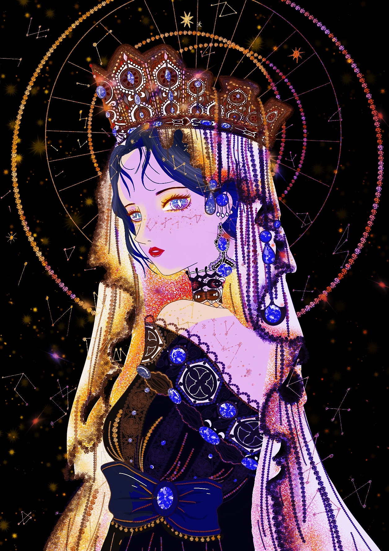 神明插画临摹|插画|艺术插画|懒惰者 - 临摹作品 - 站酷 (zcool)