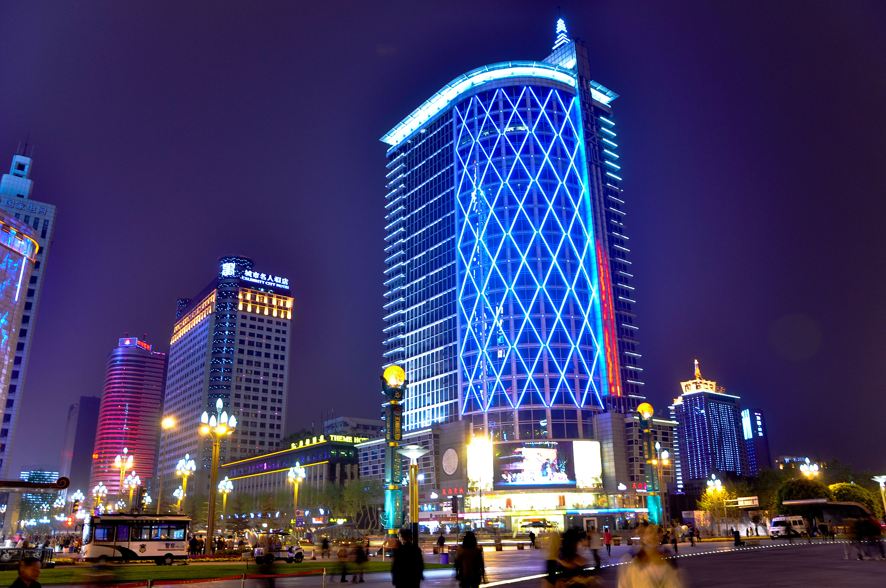 成都 天府广场 夜景