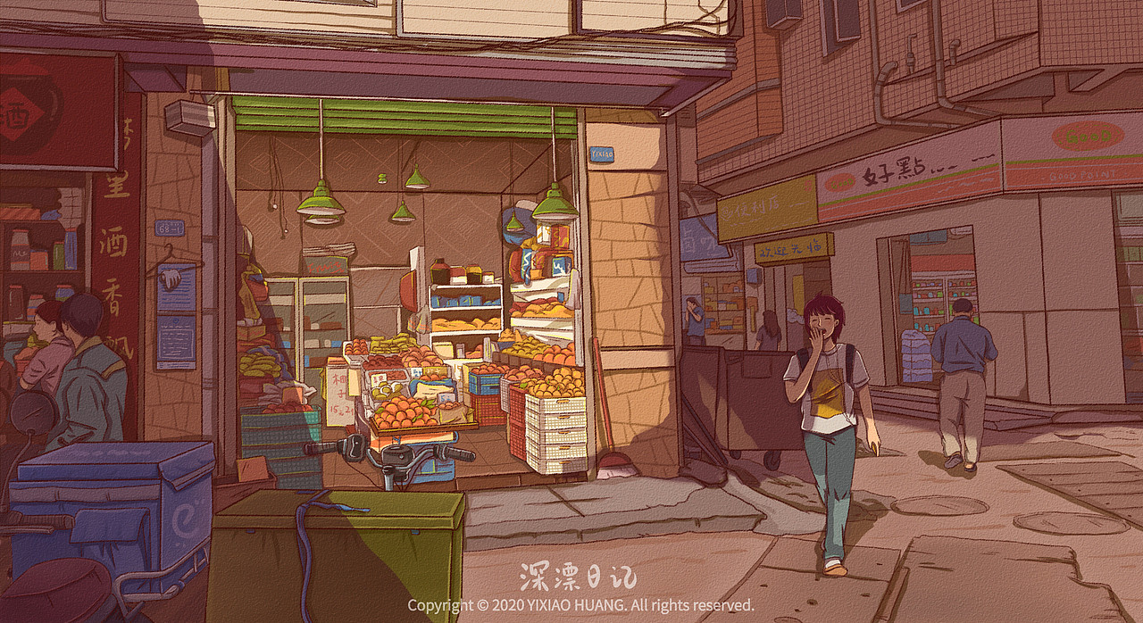 深漂日记（图ZMjM0MDQzMDA4） - 艺术插画 - 站酷设计师YIXIAO_原创素材 - 站酷ZCOOL