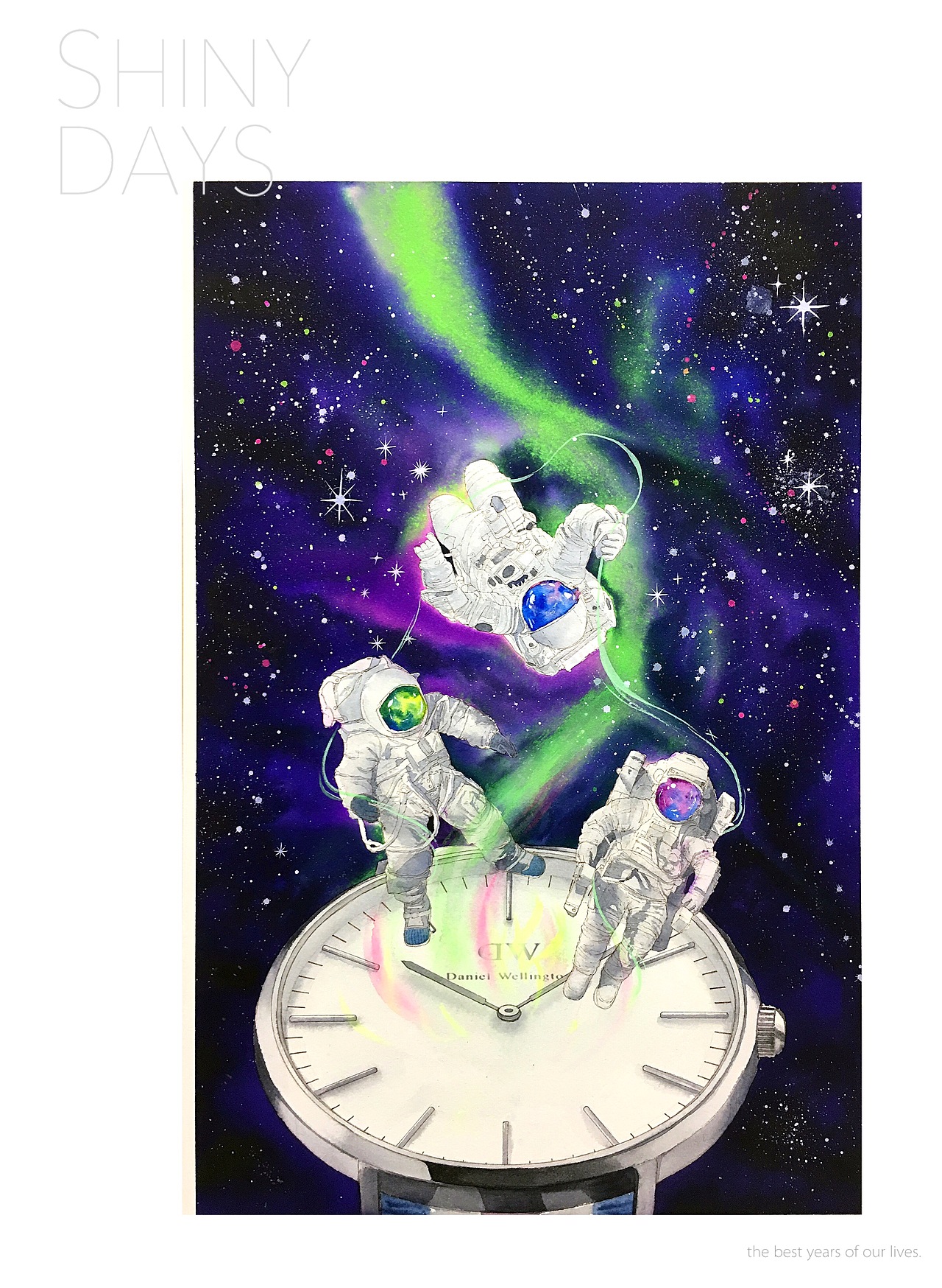 葱二的星空幻想（图ZNzkyMDk1ODg=） - 商业插画 - 站酷设计师超超的青葱原创素材 - 站酷ZCOOL