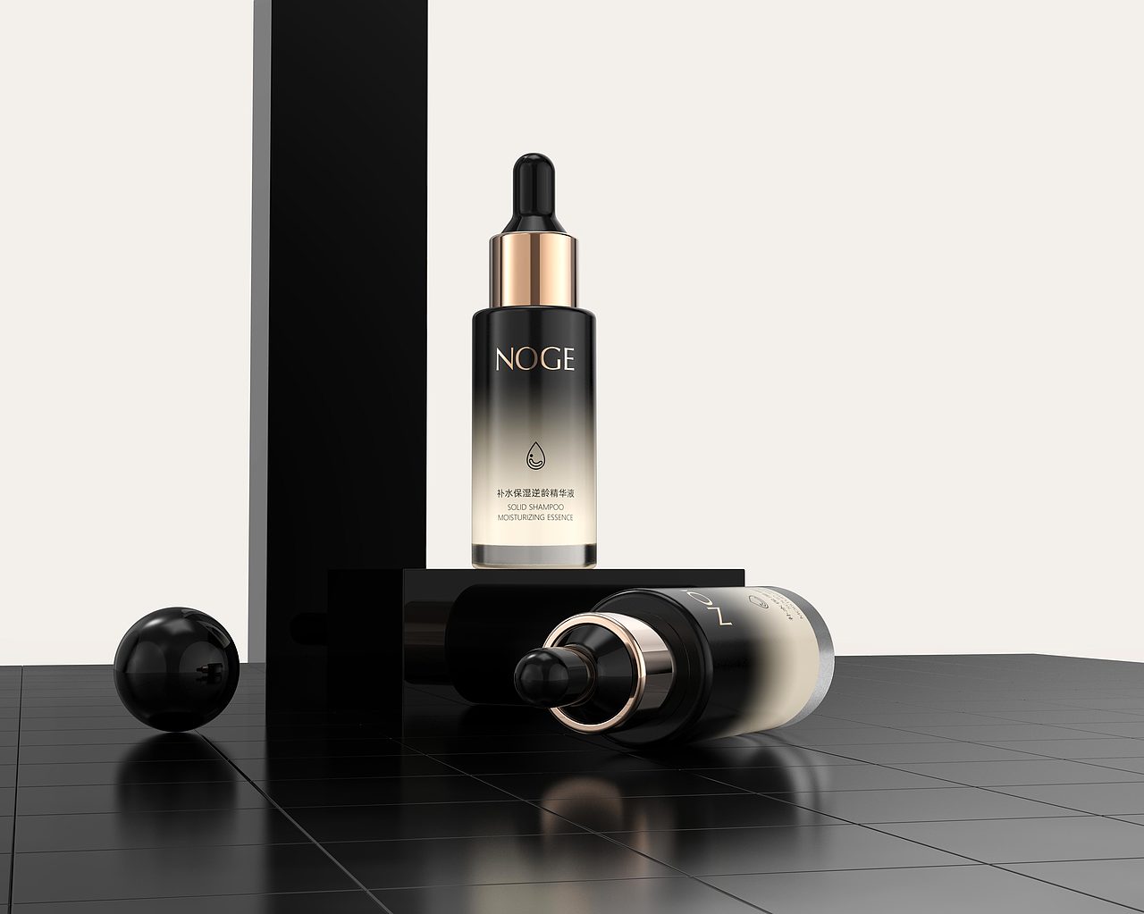 化妆品 精华 渲染 3d