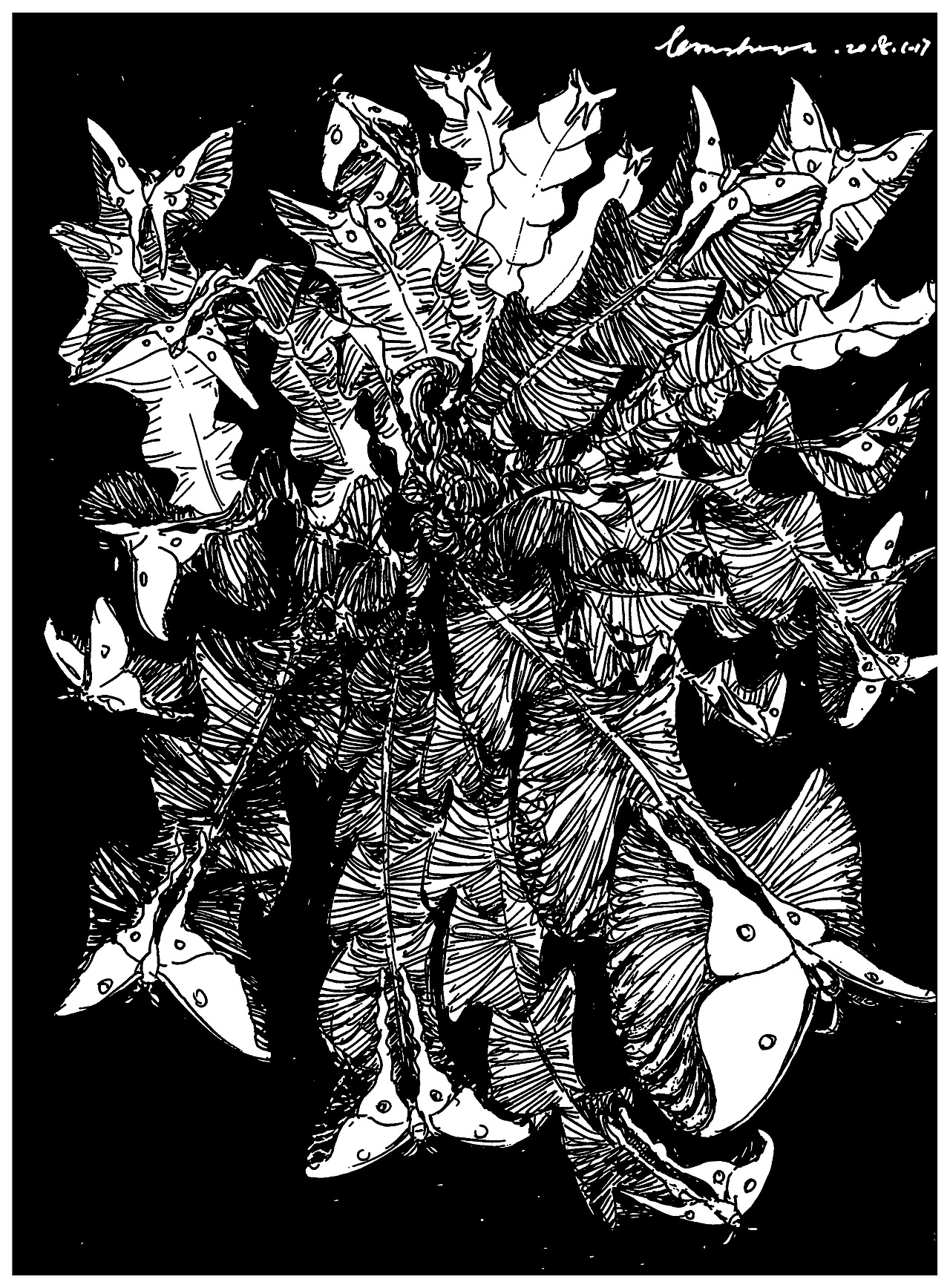 crowd——超现实钢笔画（图ZMTAzMDc4MDc2） - 绘画 - 站酷设计师leaushown原创素材 - 站酷ZCOOL