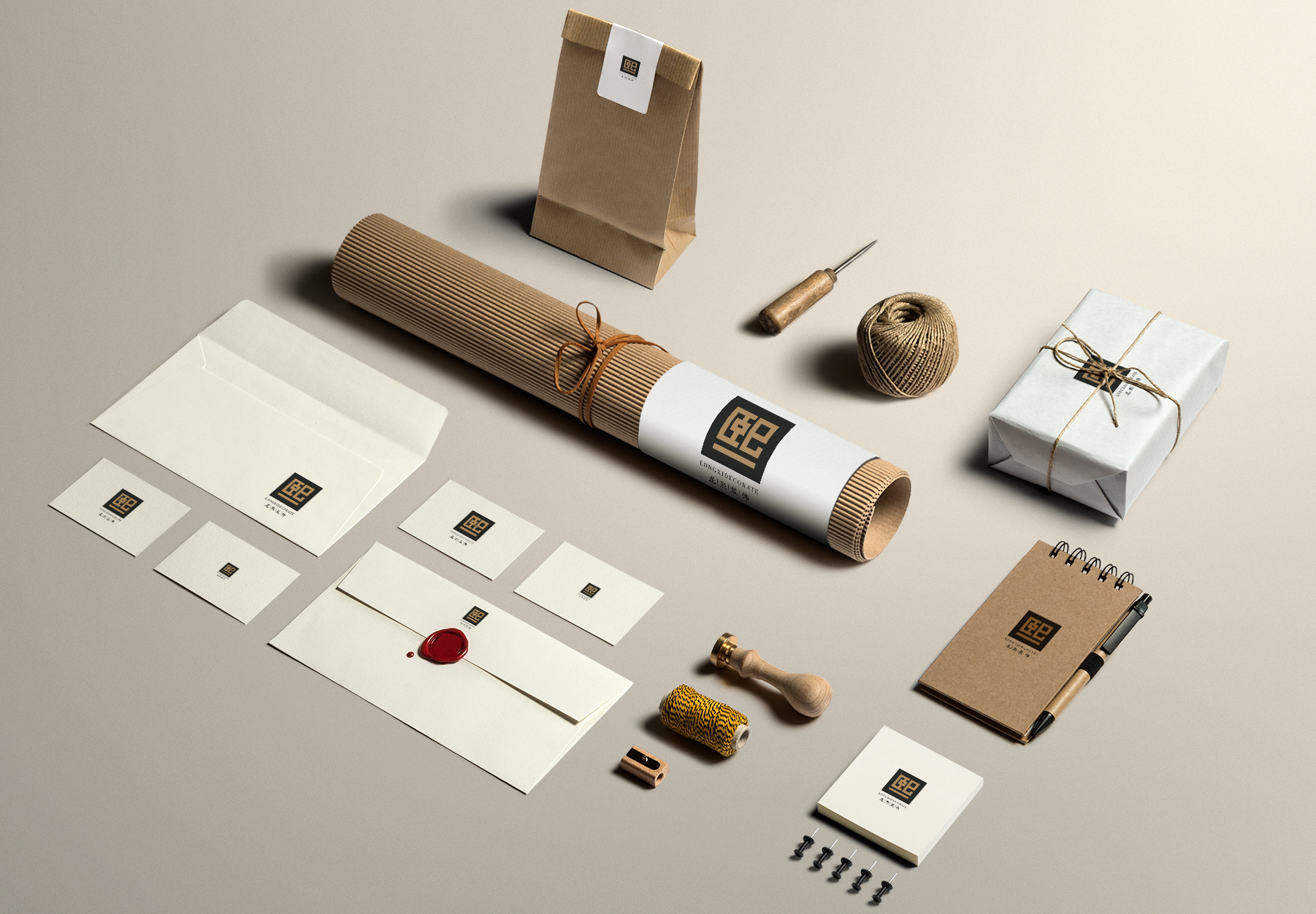 龙熙装饰设计有限公司vi样机展示