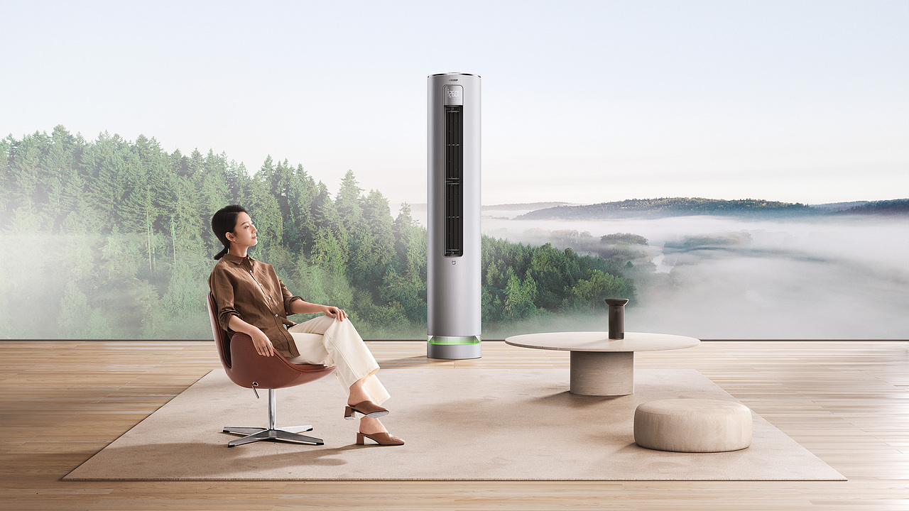 #米家#新风空调立式3匹（图ZMzA0NDU1MDA0） - 产品摄影 - 站酷设计师宇宙总队长原创素材 - 站酷ZCOOL